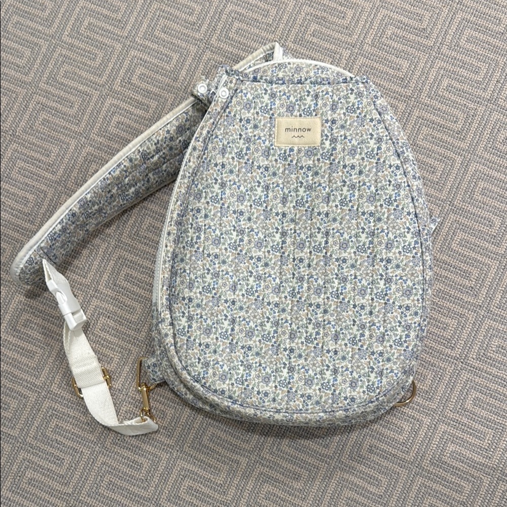 Minnow floral blue kids tennis bag